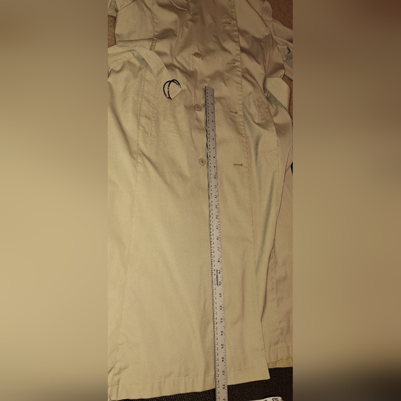 London Fog /VINTAGE  dbl breasted trench coat / khaki / 18 reg - Picture 9 of 16